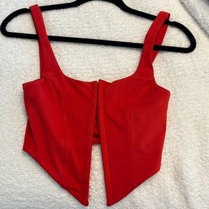 Red corset top